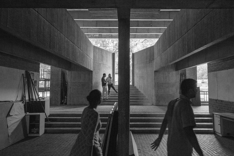 School of Architecture (1966), an early project for the Centre of for Environmental Planning & Technology in Ahmedabad, Gujarat, India.