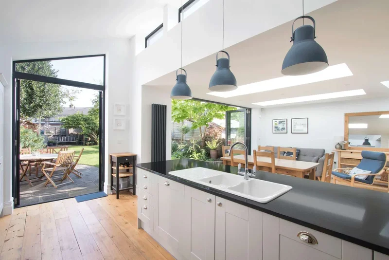 Glazing Vision rooflights bring natural light into the extension of a family home, helping to increase energy efficiency by reducing reliance on artificial light.