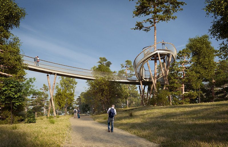 Westonbirt arboretum walkway (proposed) by Glenn Howells Architects.