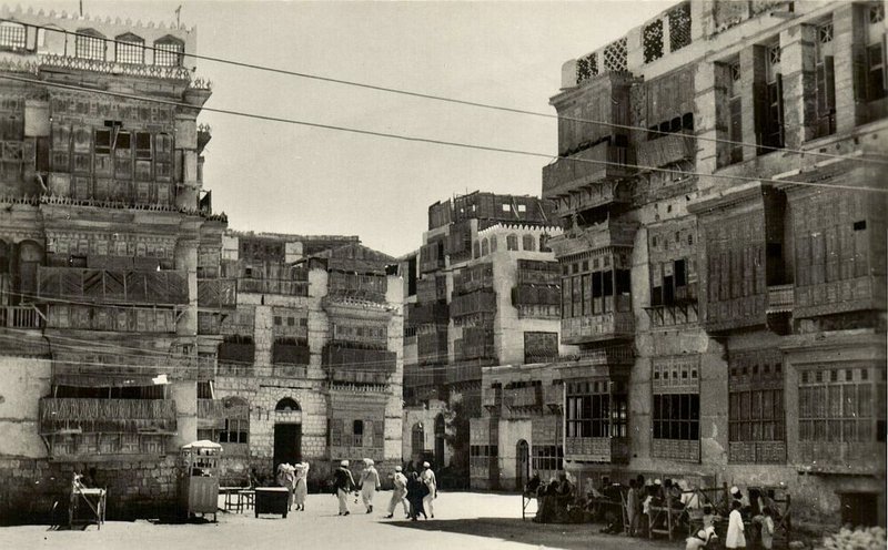 Historic view of a typical ‘baraha’ space with coral stone tower houses.