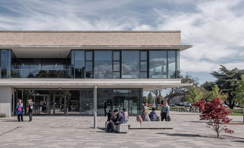 Public space outside the Forth Valley College Falkirk campus