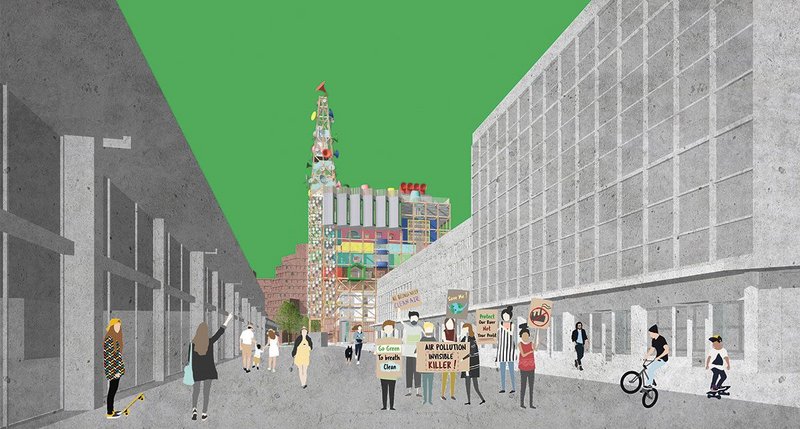 Sheffield Youth Takeover: Forge the Future! Student Anna White’s live project, codesigned via workshops with 12 local teenagers, proposes  a headquarters for youth-led city design and activism.