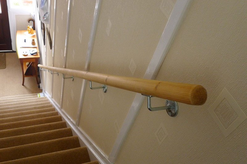 A handrail and stairs or a huge barrier to those with dementia.