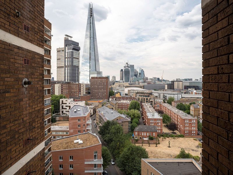 View from one of the estate towers over Marklake Court, bottom left.