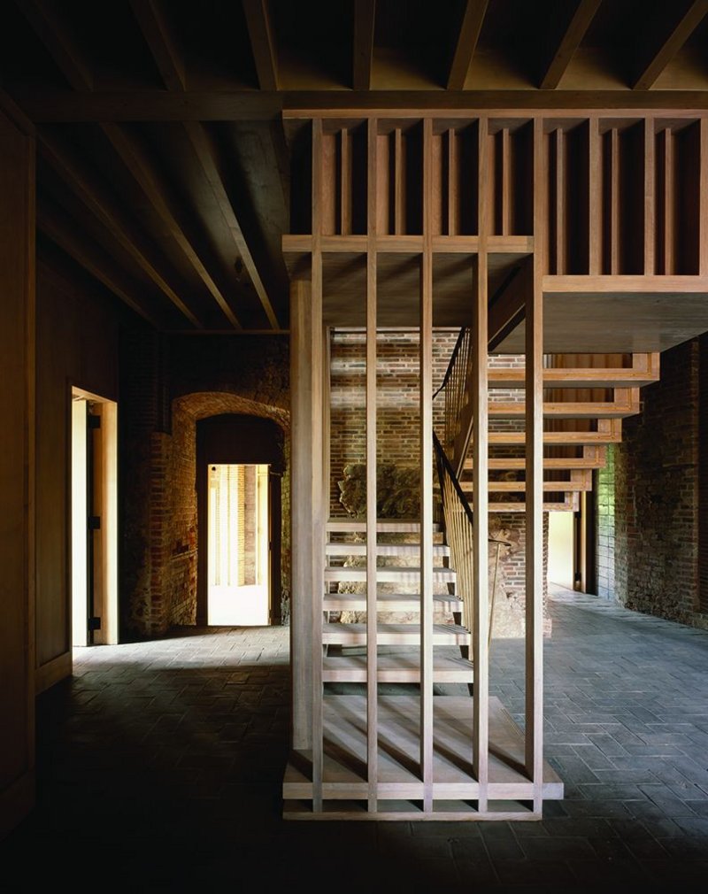 Much time was spent testing out configurations for this staircase at Astley Castle.