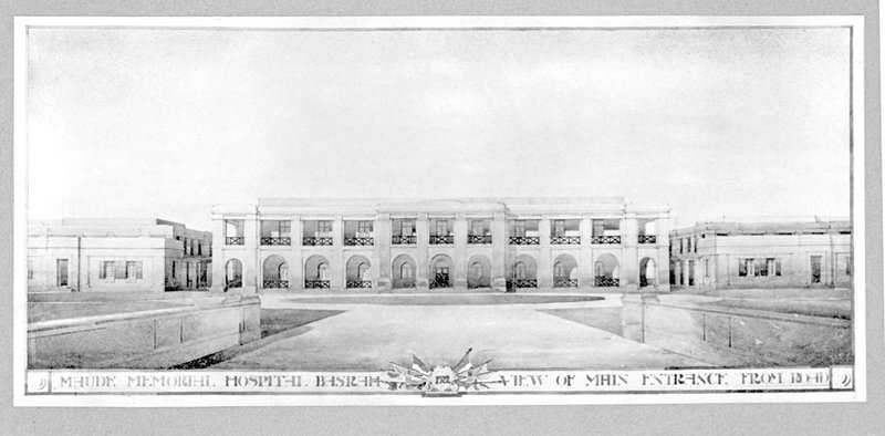 Presentation drawing for the Maud Memorial Hospital Basra, Iraq.