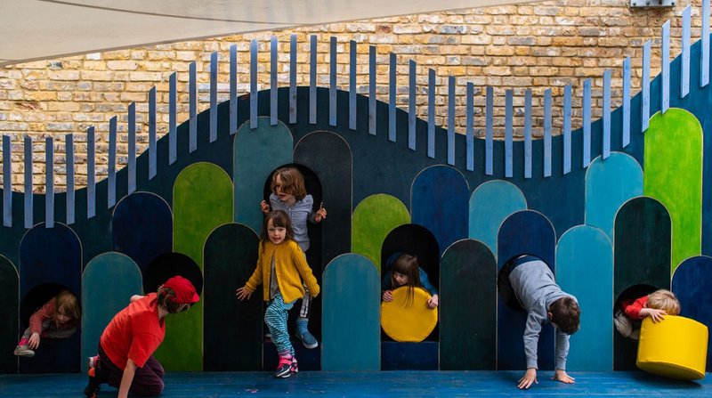 The Outdoor Classroom, an imaginary landscape for learning and playing at Highgate Primary School.