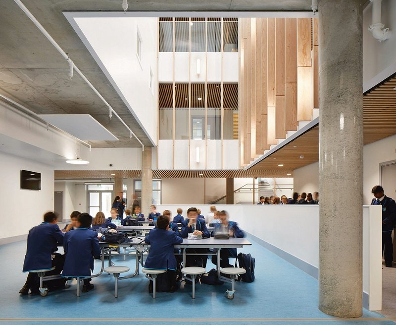 Sutton Secondary School by Architype. The practice has carried out post occupancy evaluation of education work for many years, with each new project learning from the lessons of the last and raising performance.