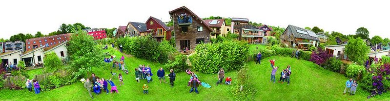 Bristol’s major community self-build site, in the district of St Werburghs, was completed in 2005.