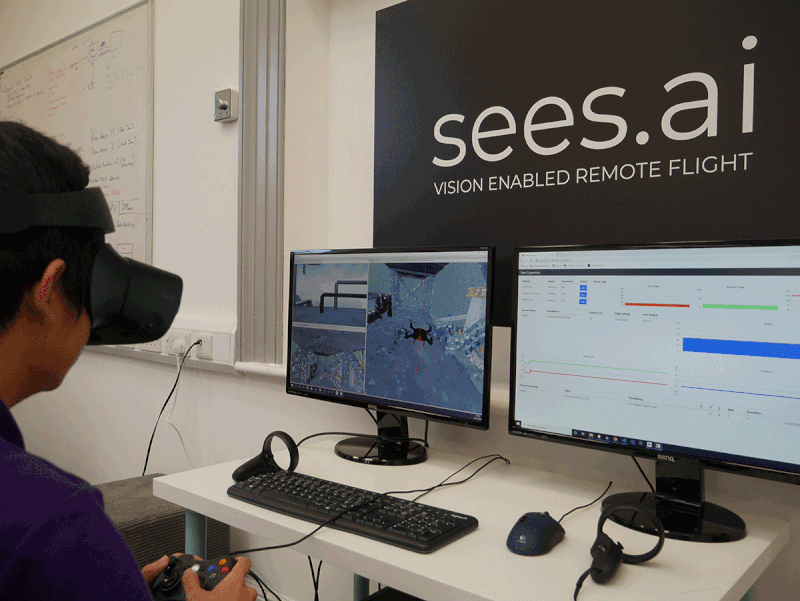 Sees.ai project: An operator will pilot the drones virtually from a remote command and control centre.