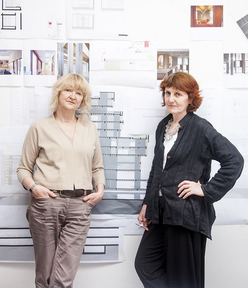 Conversational  to-and-fro: Grafton Architects’ Yvonne Farrell, left, and  Shelley McNamara.