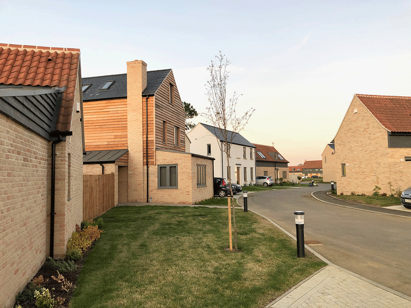 Market housing cross subsidises affordable rural housing at Manor Farm. Credit HWM Architects