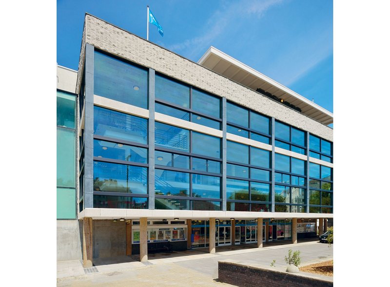 Schueco Jansen Janisol Arte steel system was used to upgrade the facade of the grade II* listed Congress Theatre while respecting the aesthetic  of the original building.