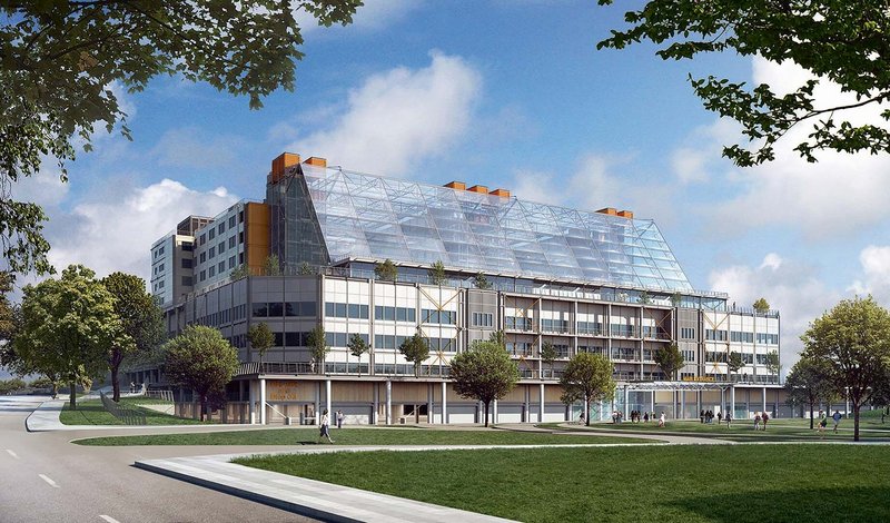 An artist’s impression of the £600million Midlands Metropolitan University Hospital in Smethwick, Birmingham by HKS Architects and Edward Williams Architects