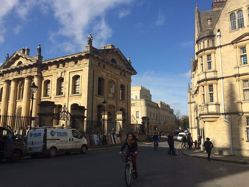 View north along Parks Road from the Bodleian's Clarendon building.