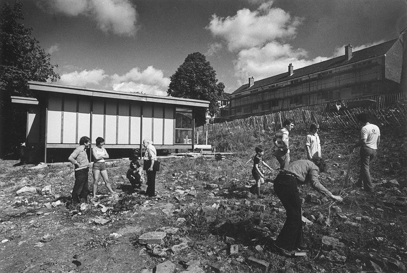 Walter Segal method under construction in 1988.
