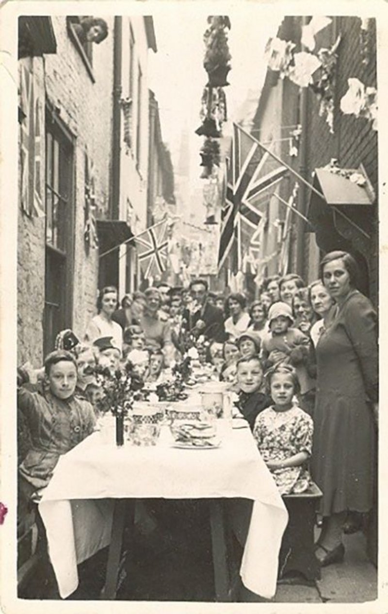 Celebratory street party in 1935 in Row 116. A bit wider than some.