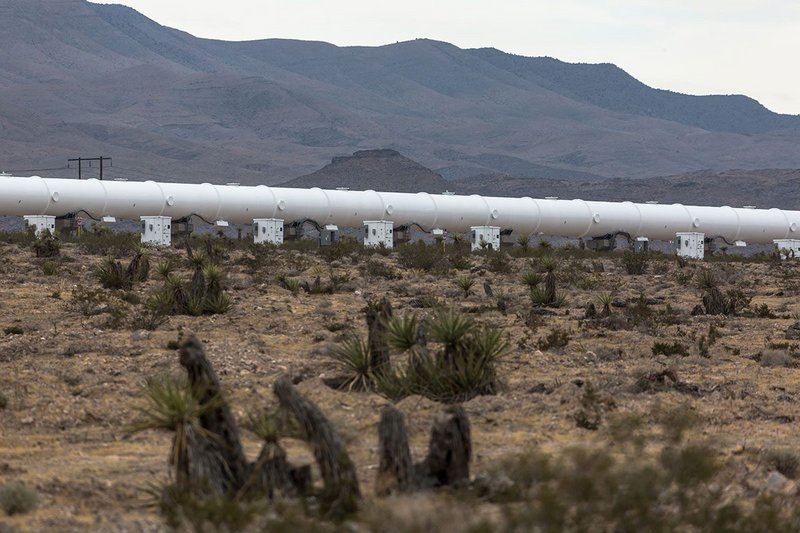 Virgin Hyperloop One test site near Las Vegas NV in 2018.