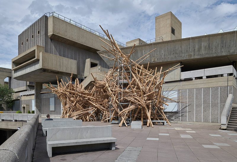 वेणु [Venu] by Asim Waqif, the Bagri Foundation Commission 2023, on the Hayward Gallery Terrace, London. Courtesy of the artist. Photo © Jo Underhill