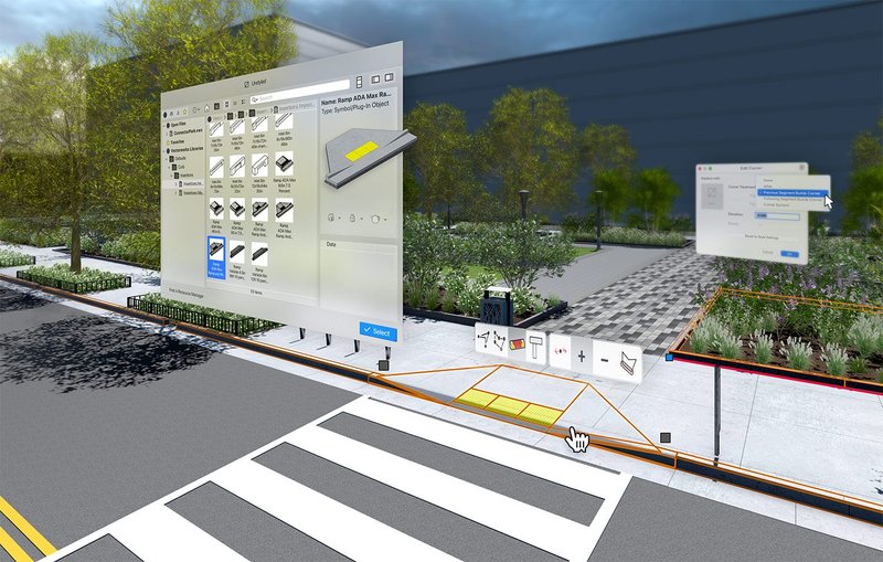 Vectorworks’ Curb tool.