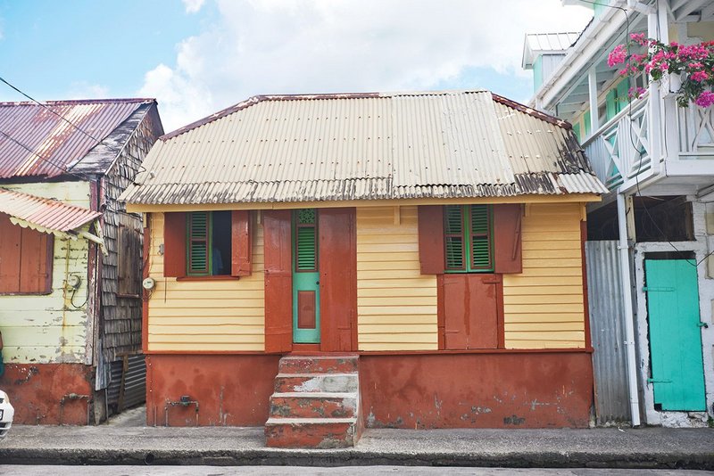 One of few remaining ti kais in Roseau, a city on the leeward coast which nevertheless claims the greatest number on the island.