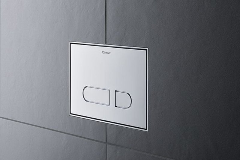 Duravit's new DuraSystem mechanical A1 toilet actuator plate.