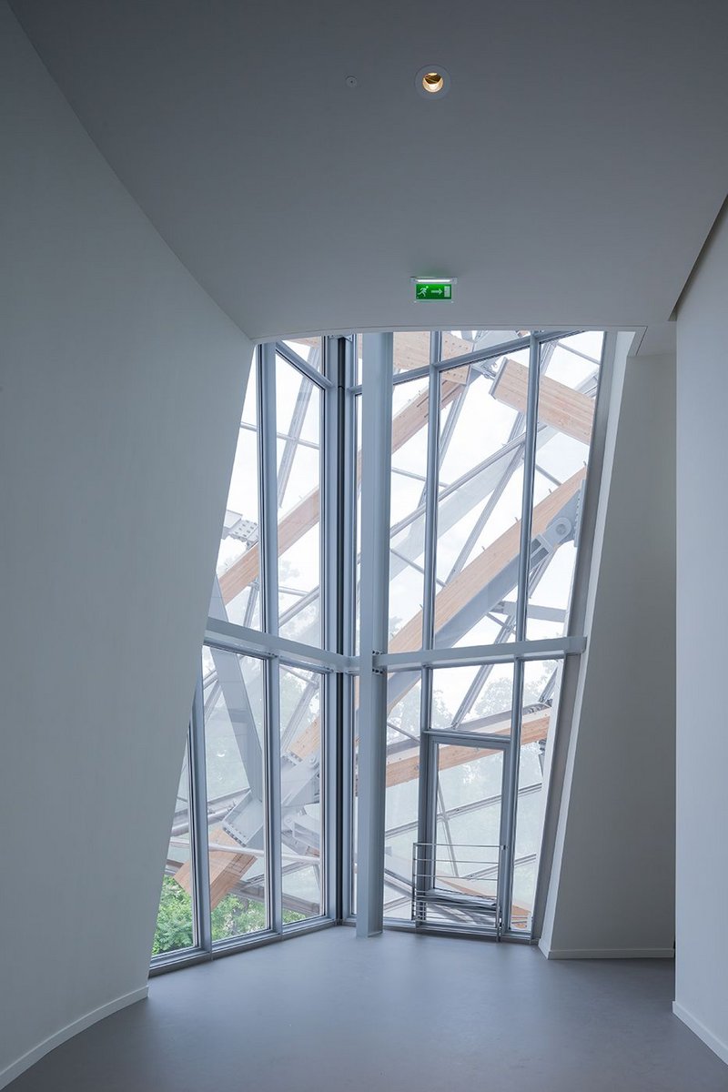 Frank Gehry’s Louis Vuitton Foundation, Paris. Interior view.