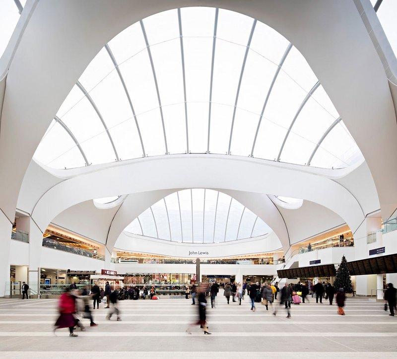 The roof at Birmingham New Street station by Atkins.
