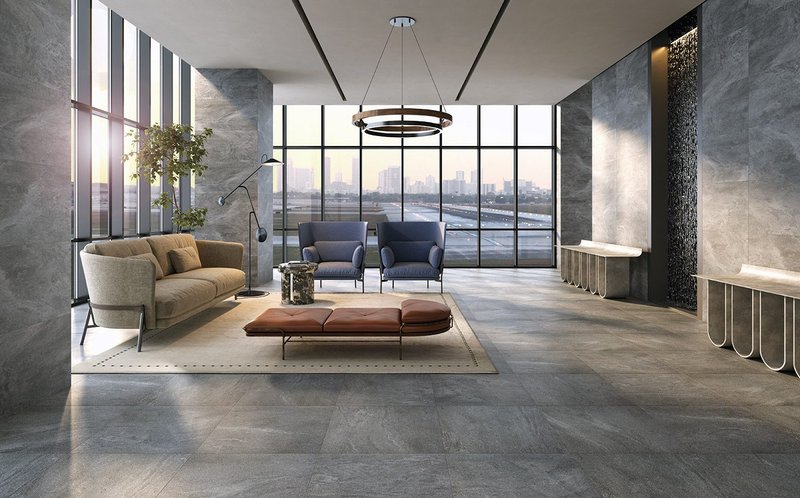 Sophisticated solution: RAK Ceramics' Curton Taupe porcelain floor and wall tiles.