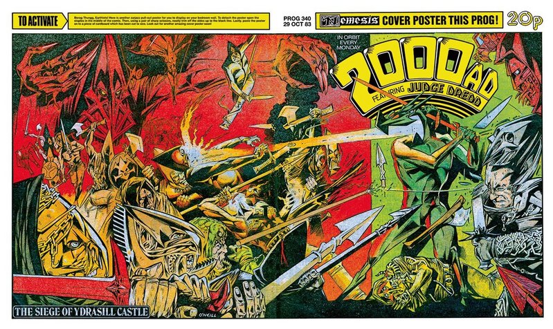 O’Neill’s Nemesis the Warlock is the cover star of a 1983 issue of 2000AD.