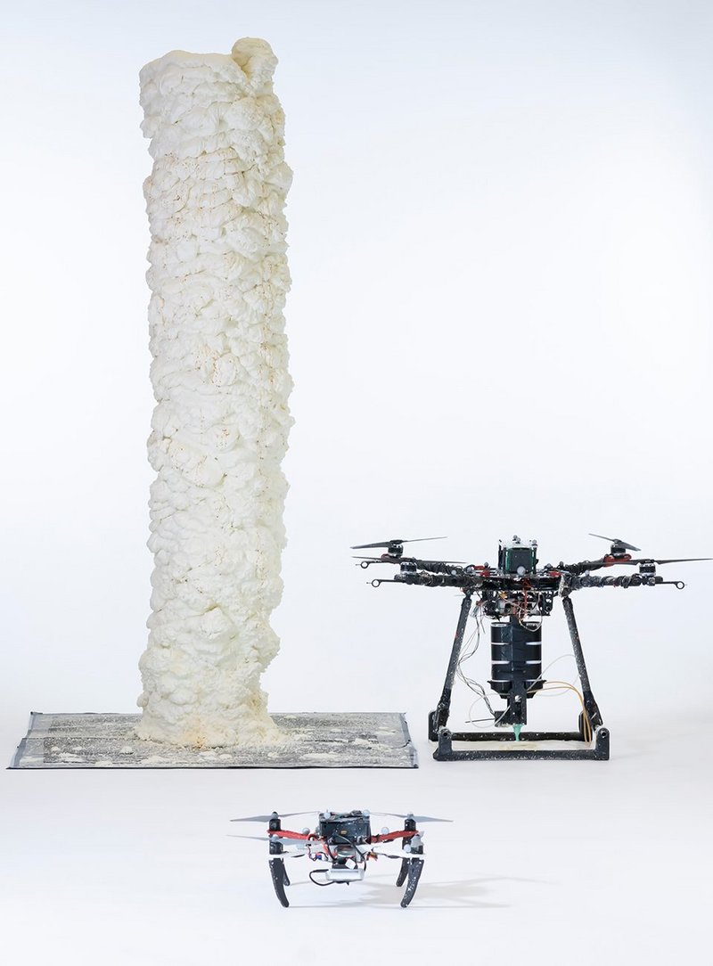 Aerial AM foam 3D print.
