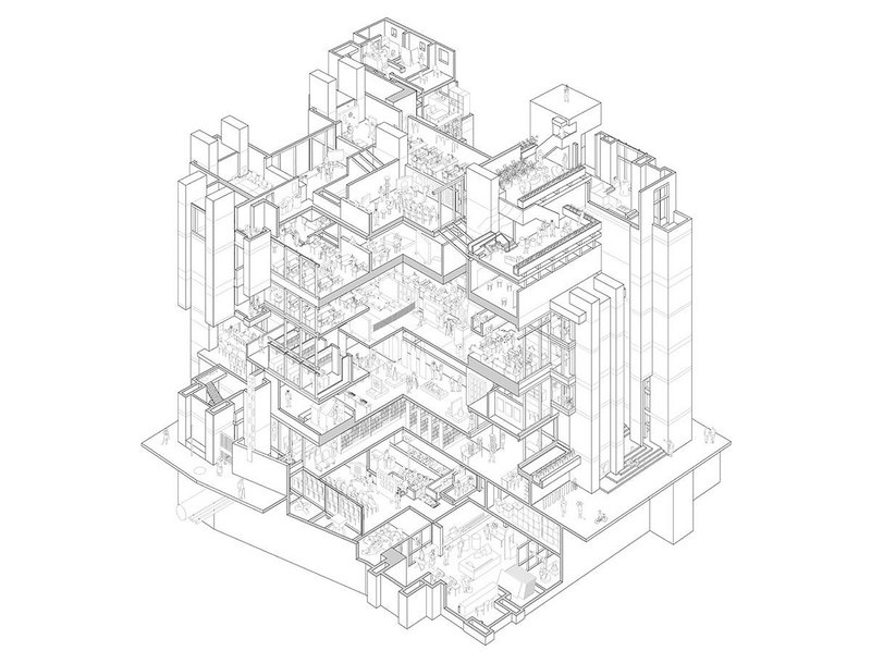 Health Hazards of YSoA. Winston Yuen & Christopher Tritt Digital line drawing. 635 × 635mm