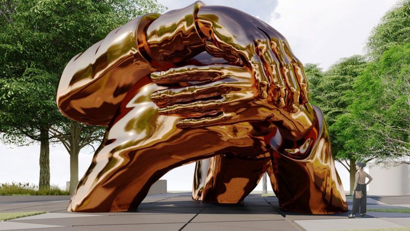 The winning entry for the Martin Luther King Jr. and Coretta Scott King memorial in Boston designed by MASS Design Group and Hank Willis Thomas for King Boston.