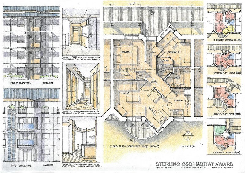 The flexible floor plan can be reconfigured as a studio, a one-bedroom flat or as three bedsits.