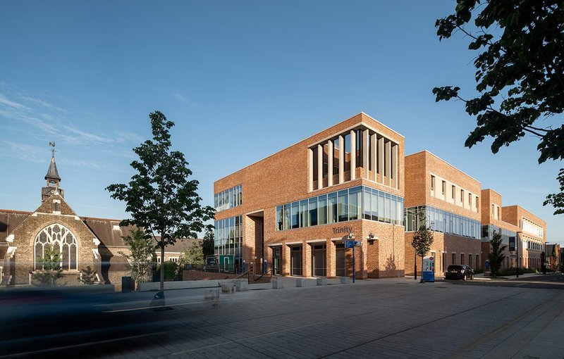 Springfield University Hospital, London, United Kingdom, C.F. Møller Architects, 2012–23. Two distinct buildings providing mental-health facilities at the centre of a 33-hectare estate regeneration.