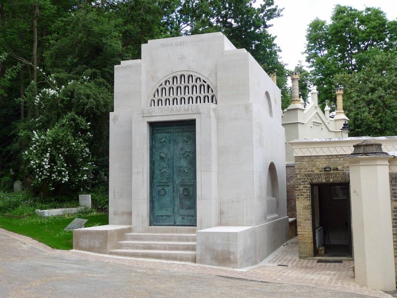 Goldhammer mausoleum in Highgate Cemetery by Craig Hamilton Architects.