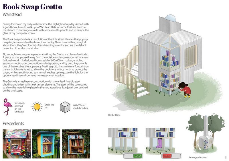 Book Swap Grotto by Stephanie Elward, architect, JTP