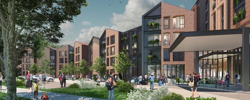 Turned down: Guild Living’s project by Marchese Architects has been refused planning in Walton-on-Thames.