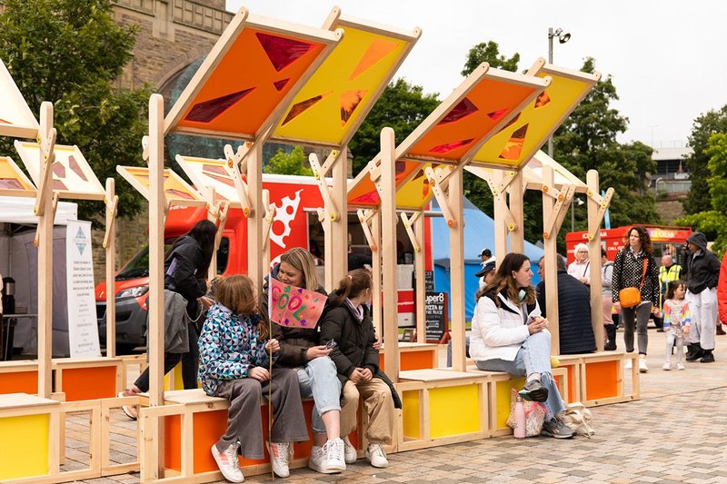 The Welcome Arch, Blackburn and Nelson, Lancashire, by Dual Works.