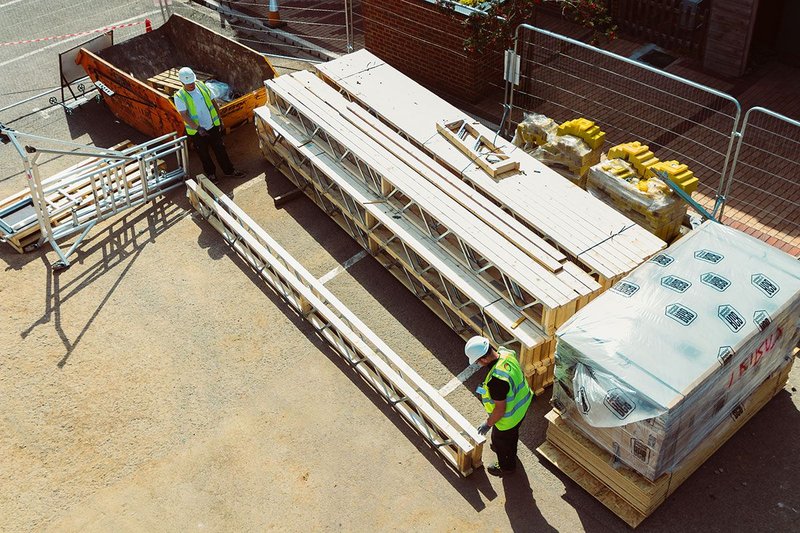 The three-bedroom home is being built at the BRE Innovation Park in Watford.