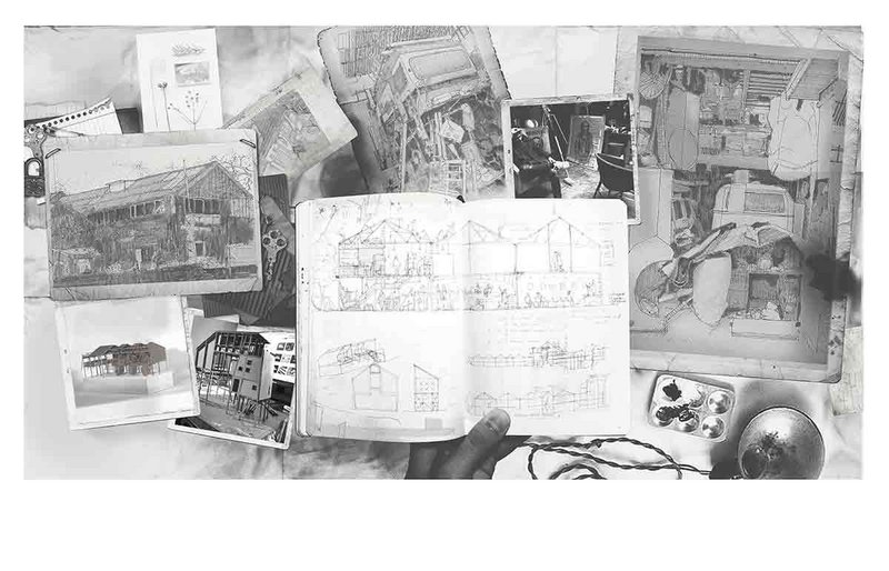 Collage of drawings for the Lewes Art Foundry.