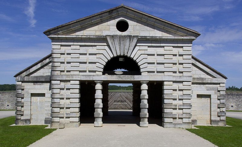 Gatehouse of the Saline Royale, Arc-et-Senans, Claude-Nicolas Ledoux