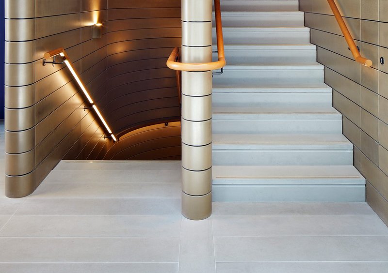 Having a moment: Lazenby pre-cast concrete stair treads at Walkers Court, London. SODA Studio.
