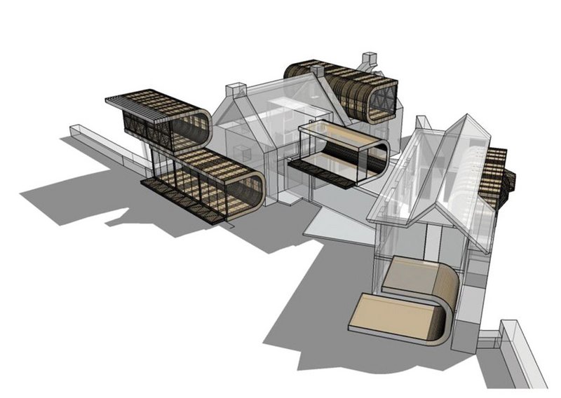 Potential placements and arrangements of the Devoid Sensation pavilion.