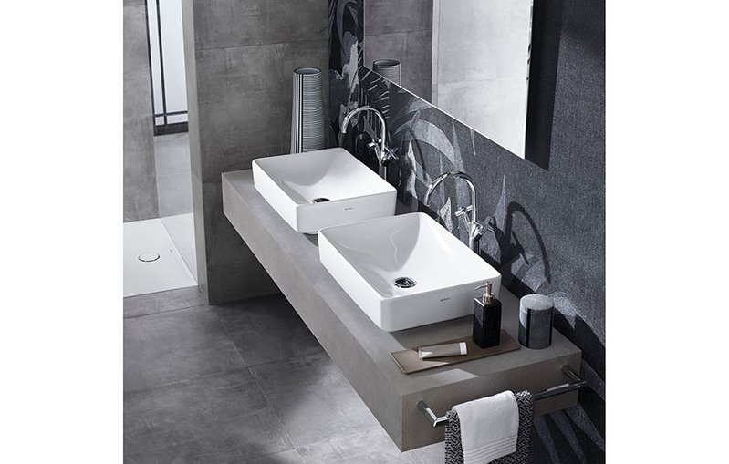 Geberit’s Variform washbasins, made with a high-quality, scratch-proof ceramic that’s smooth to touch.