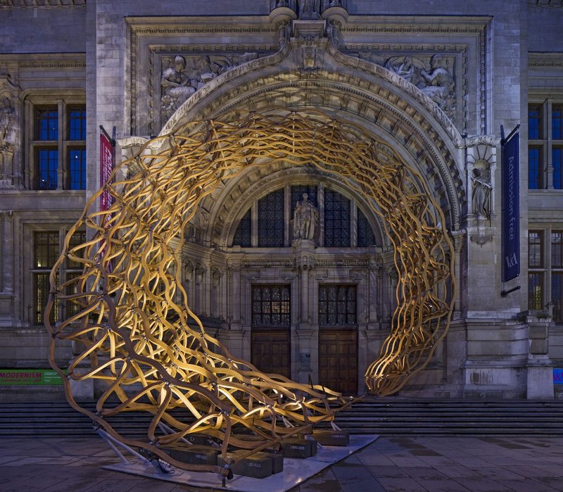 Timber Wave installation for the 2011 London Design Festival by AL_A.