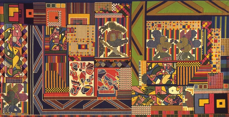 Eduardo Paolozzi, The Whitworth Tapestry, 1967, wool, linen and terylene , courtesy The Whitworth, University of Manchester.