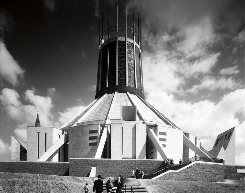 Liverpool Metropolitan Cathedral. Tarn worked with the Art and Architecture Department of the Roman Catholic Archdiocese.