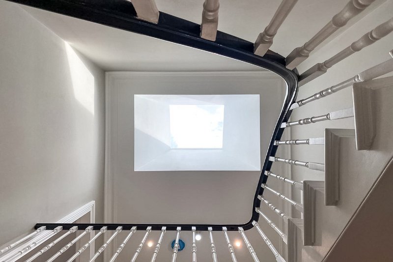 Neo rooflight in the main stairwell of the refurbished property in St John's Wood.