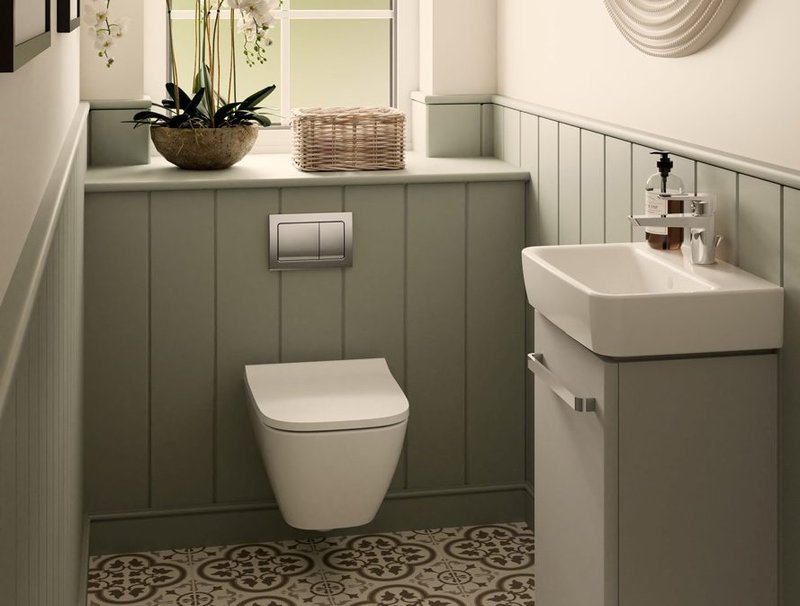 Geberit Duofix Alpha frames and concealed cisterns are available with square or round flush plates and for wall-hung or back-wall combinations.
